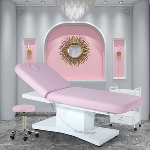 Elektrische Massageliege, verstellbarer rosa Spa-Tisch, Schönheitsbett