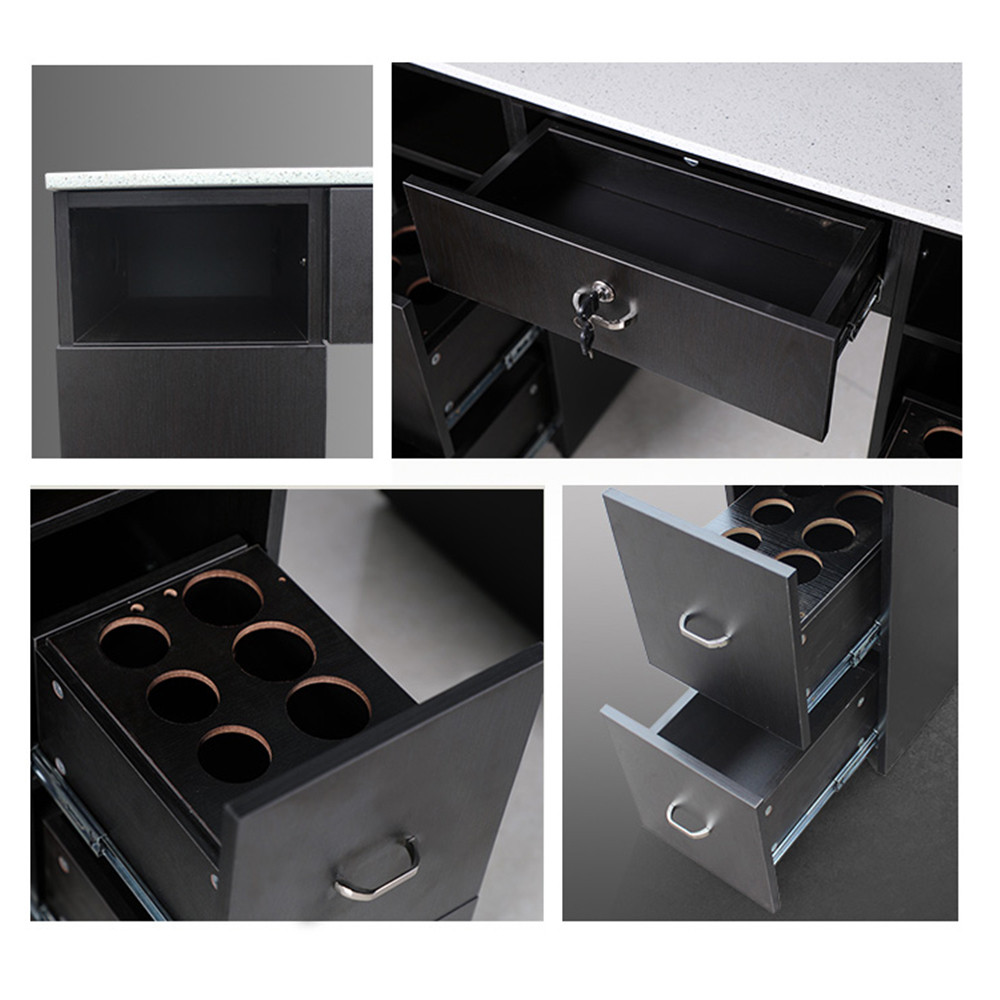 Dreifach-Maniküretisch, Nagelstudio-Tech-Schreibtischstation – Kangmei