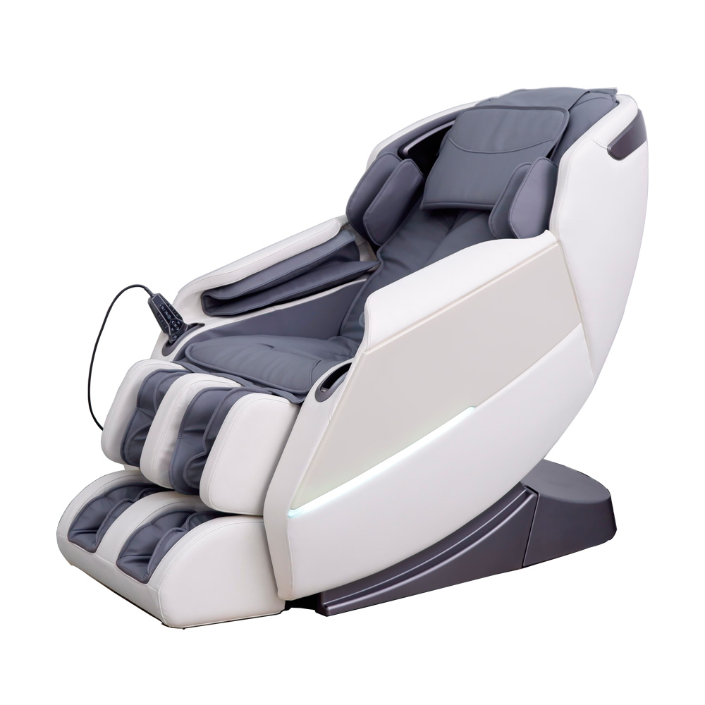 Grauer Zero Gravity Ganzkörper-Shiatsu-Ultra-Deluxe-Massagestuhl