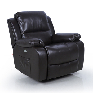 Modernes Wohnzimmer im europäischen Stil, elektrisch, Einzellounge, Freizeit, Leder, TV, Massage, für ältere Menschen, Schaukelstuhl mit drehbarem Liegesofa
